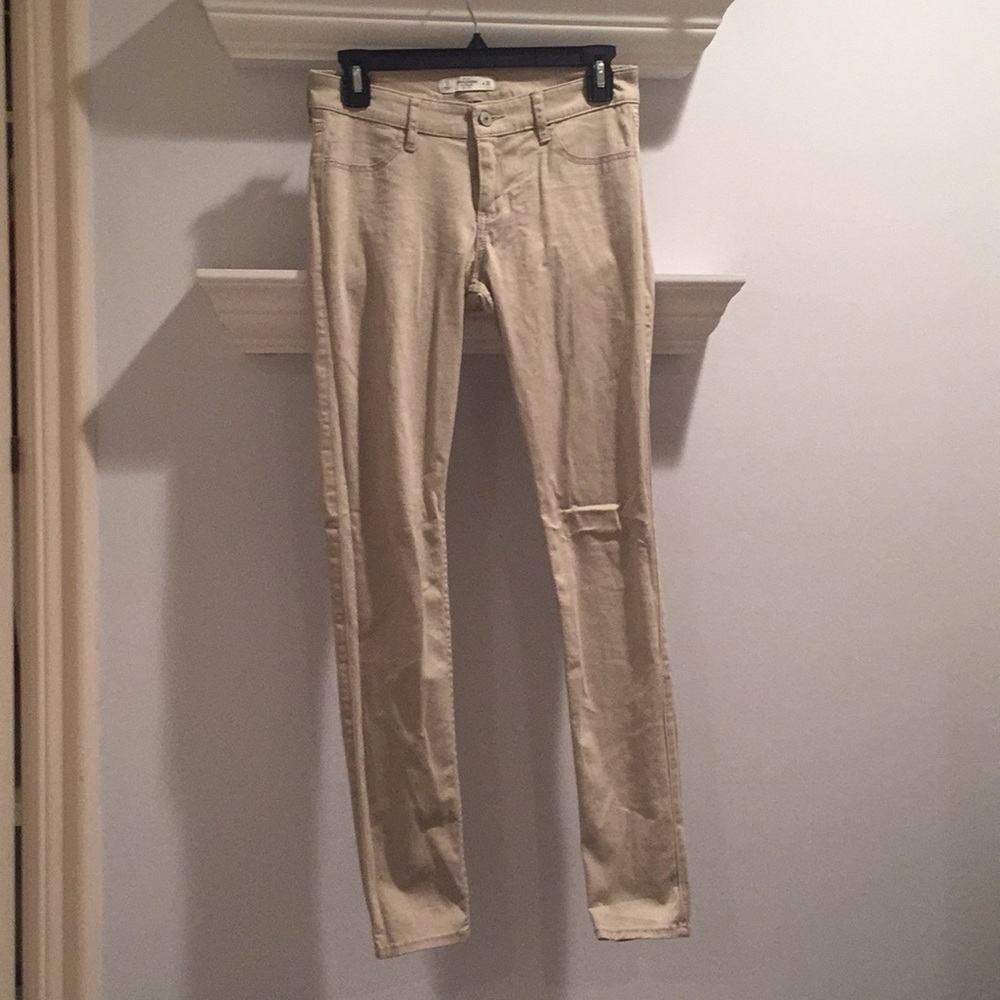 Khaki Abercrombie Skinny Jeans